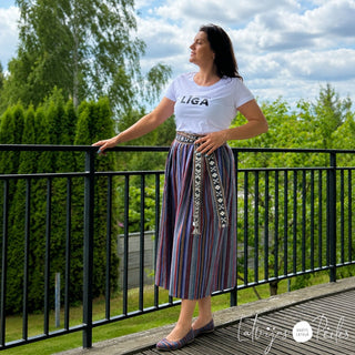 Stilizēti tautiskie svārki zilie